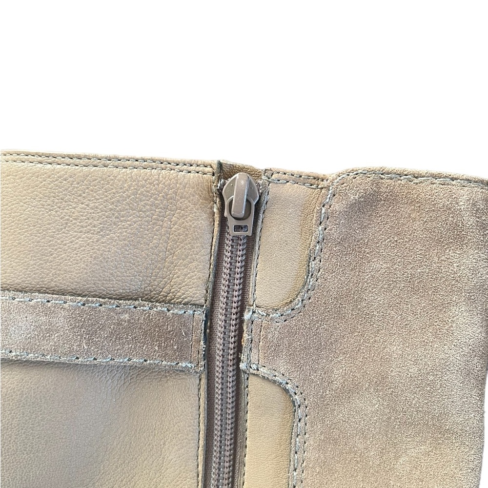 Cole Haan Strappy Nude Suede and Leather Boots - Picture 4 of 5